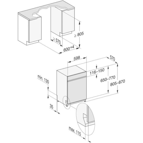 Lave vaisselle encastrable Miele  – Image 7