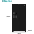 Réfrigérateur Américain Hisense Noir